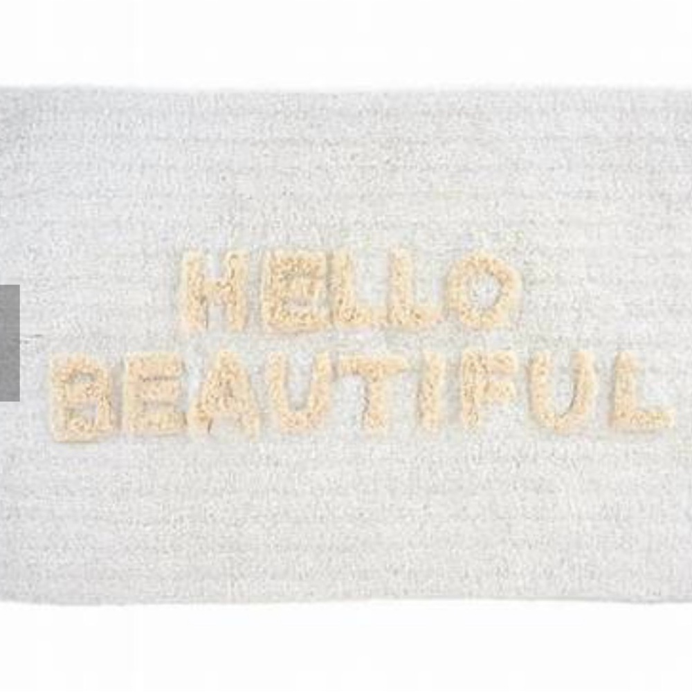 Hello Beautiful Textured Bath Mat
